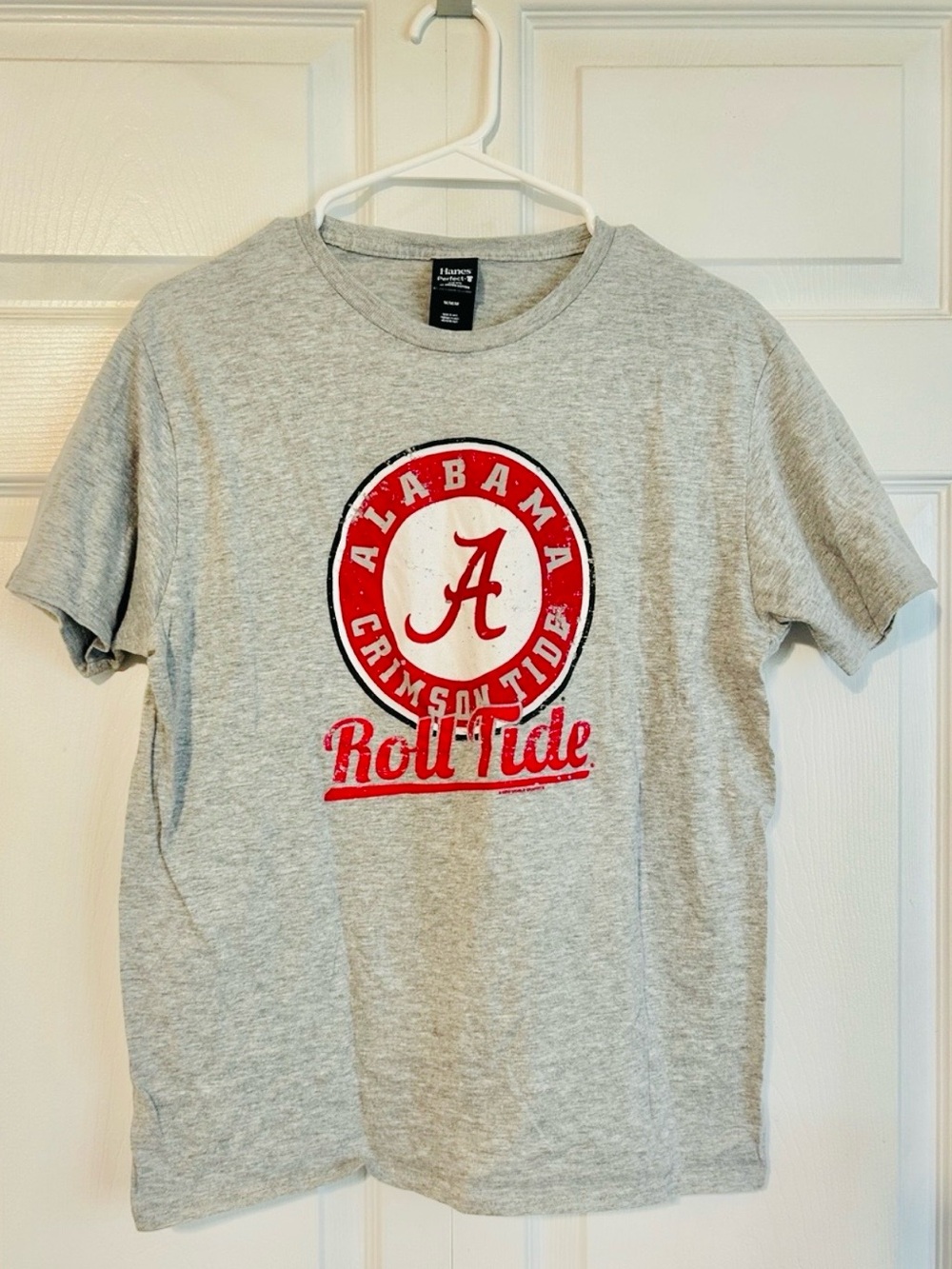 4 for $25! Hanes Gray Alabama Crimson Tide Graphic Tee with Red Logo